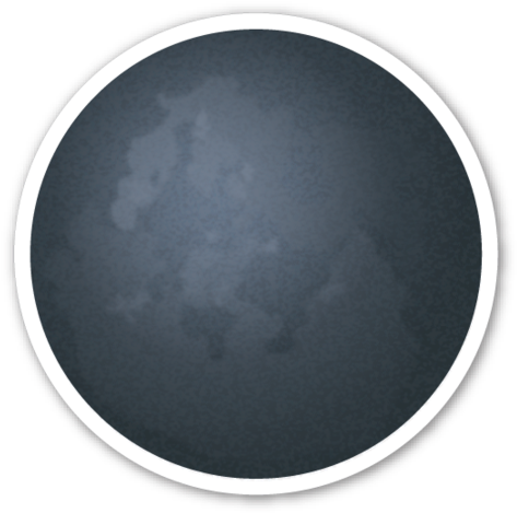 New Moon Symbol - Transparent Background Earth Emoji (480x476), Png Download