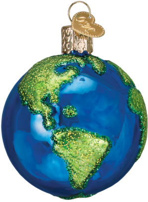 Images / 1 / 2 / 3 - Earth Glass Ornament (442x442), Png Download