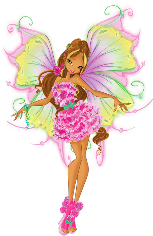 1 Jan - Winx Club Mythix 2d Flora (563x779), Png Download