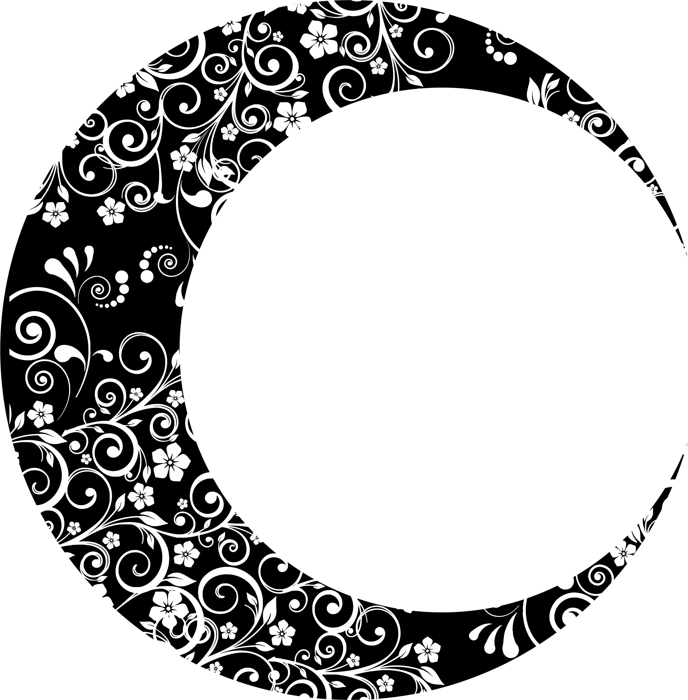 Floral Moon Mark Ii Big Image Png Crescent Moon Png Full Size Png Download Seekpng