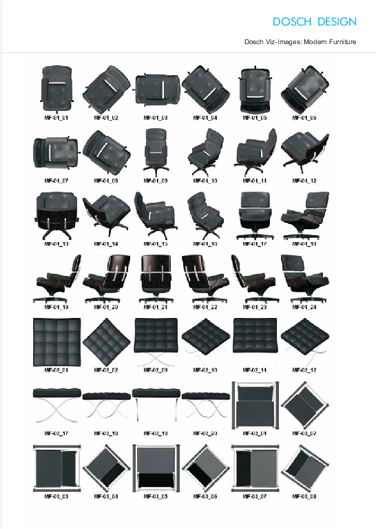 Dosch 2d Viz-images - Furniture 2d Png (595x842), Png Download