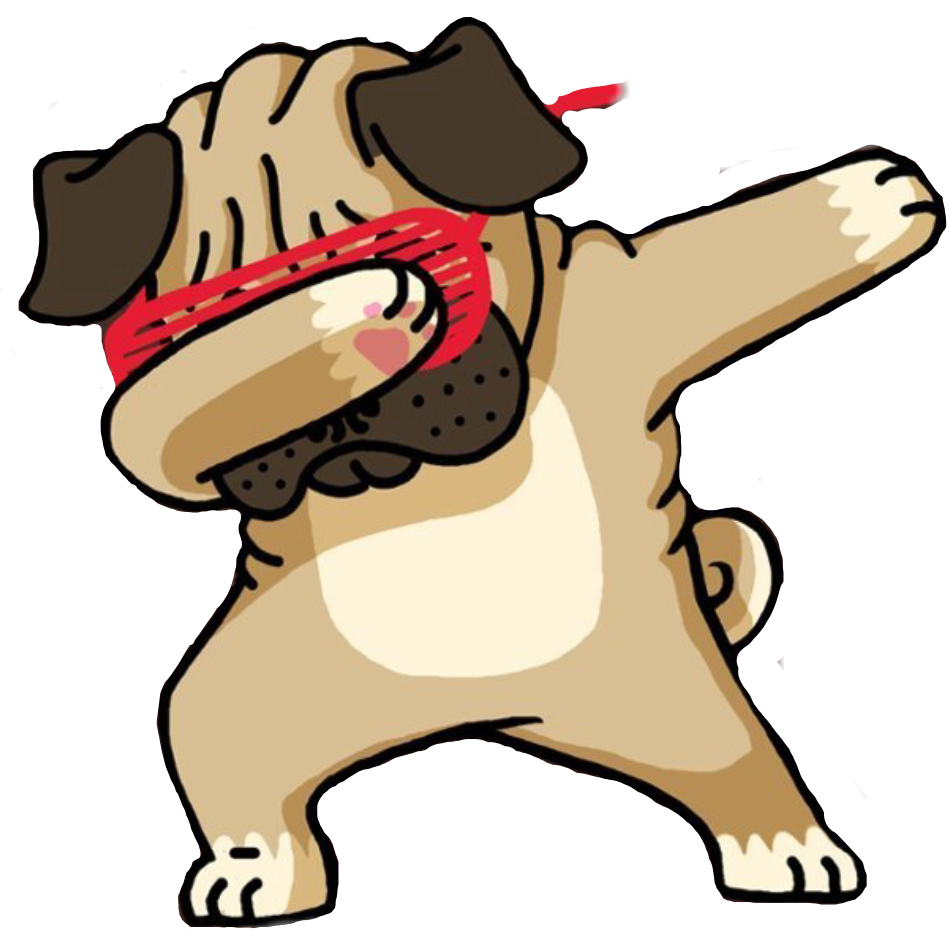 Top Images For Pug Dabbing Animation On Picsunday - Dabbing Pug Shirt - Cute Funny Dog Dab T-shirt V2 (947x941), Png Download