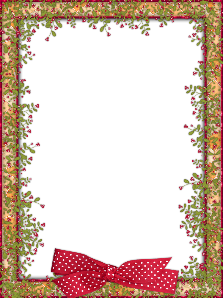 Yellow And Red Transparent Png Frame With Red Bow - Portable Network Graphics (750x1000), Png Download