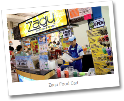 Zagu Food Cart - Food Cart Franchise Worth 20k (448x367), Png Download