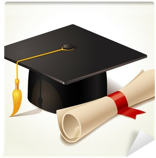 College Graduation Cap And Diploma (400x400), Png Download