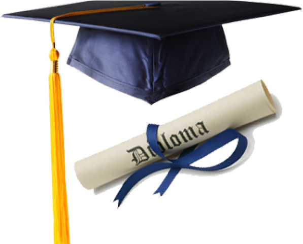 Graduation Cap With Diploma (640x480), Png Download
