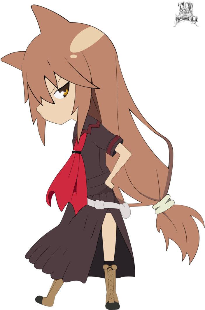 Ookami Chibi Vector By Rastiminato - Okamisan And Her Seven Companions Chibi (721x1109), Png Download