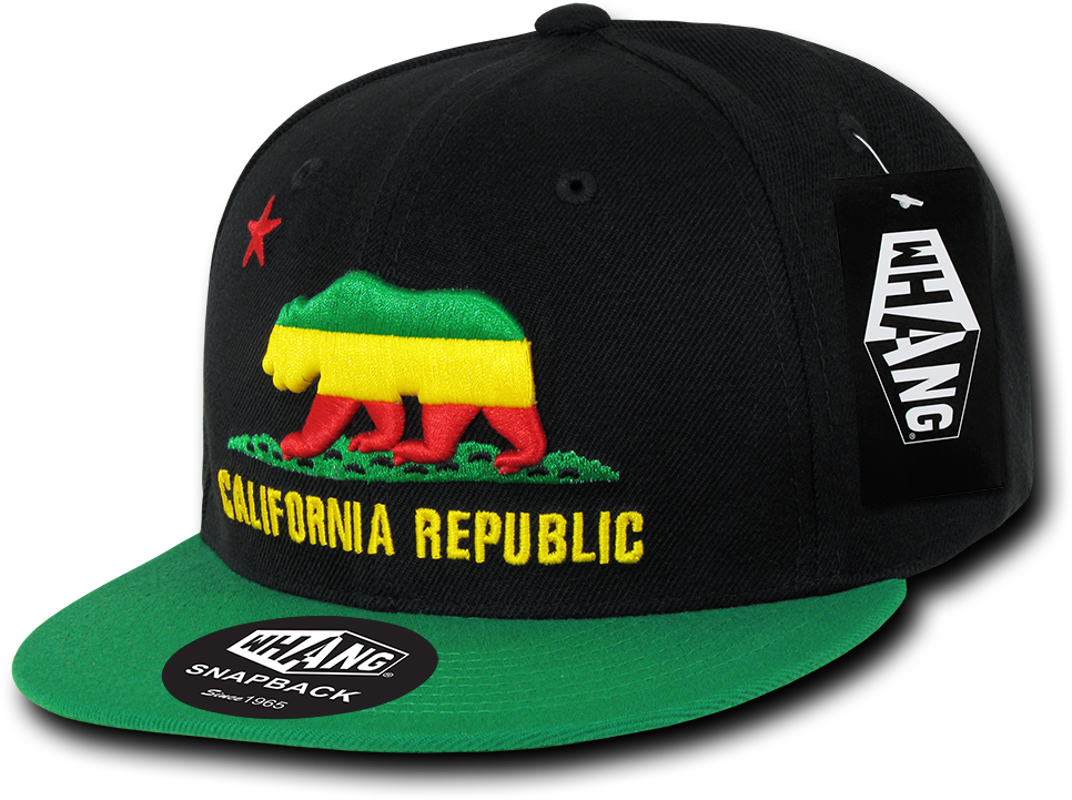 Whang 3d California Republic Bear Snapback Caps Cap (1000x1000), Png Download
