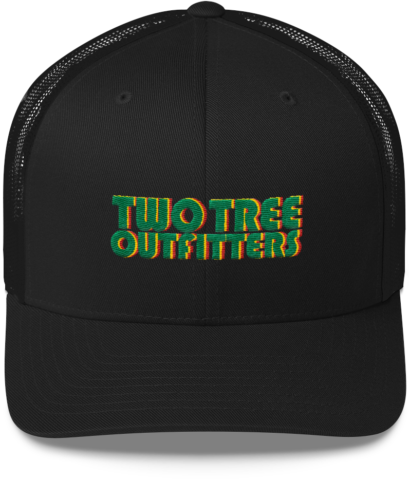 Two Tree Outfitters - Black Cap Black Embroidery (1000x1000), Png Download