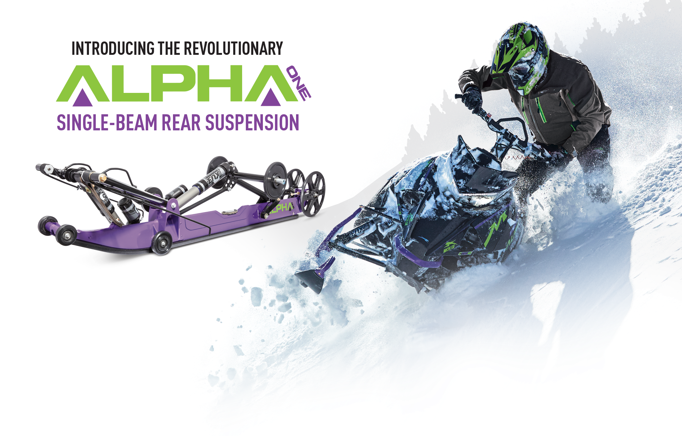 Arctic Cat's Revolutionary New Single-beam Rear Suspension - Arctic Cat Alpha One (2200x1408), Png Download