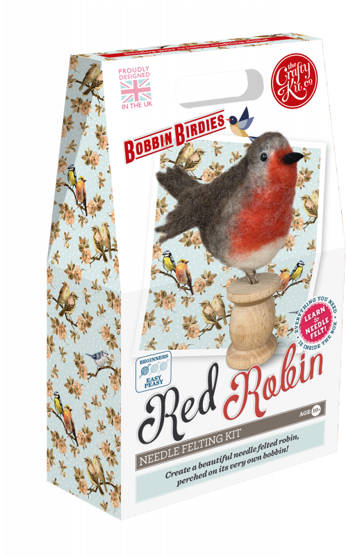 New Bobbin Birdies Red Robin Needle Felting Kit - Felt (800x800), Png Download
