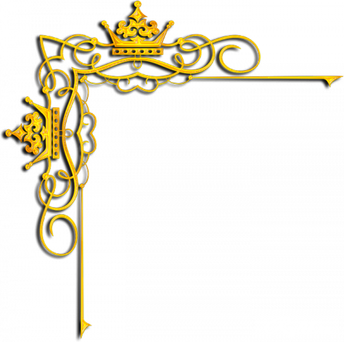 Gold Corner Border Design Png Download - Золотые Уголки Для Фотошопа (500x497), Png Download