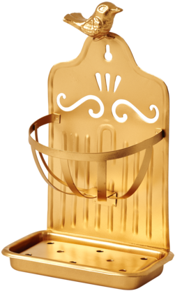 Wallhanging Sponge And Soap Holder In Gold - Rundflug Über Die Rigi Und Luzern (480x480), Png Download