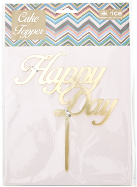 Large 'happy Days' Cake Topper - Rice Happy Day Cake Topper (480x480), Png Download