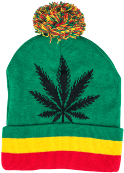 Green Rasta Weed Leaf Beanie Everythingfor420 - Cannabis (400x400), Png Download