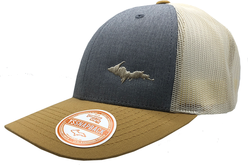 Hat - "u - P - Silhouette " Heather Grey/birch/amber - Hat (1024x1024), Png Download