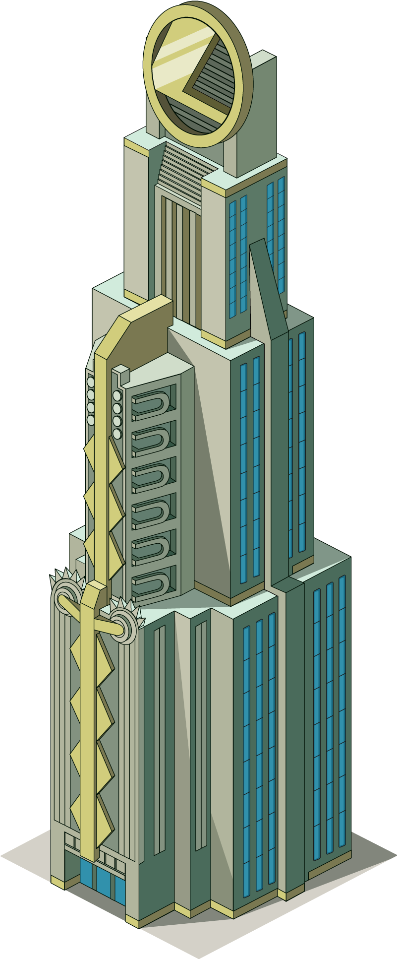 Building Lexcorps - Lexcorp Building (801x1933), Png Download