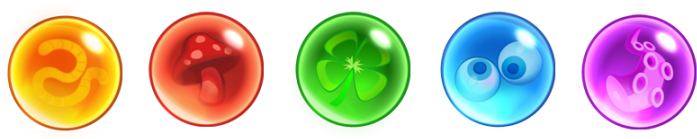 There Are Five Different Colored Bubbles - Bubble Witch Saga 3 Black Bubble (720x180), Png Download