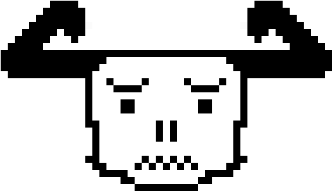 Worried Skull Dude - Pixel (500x500), Png Download