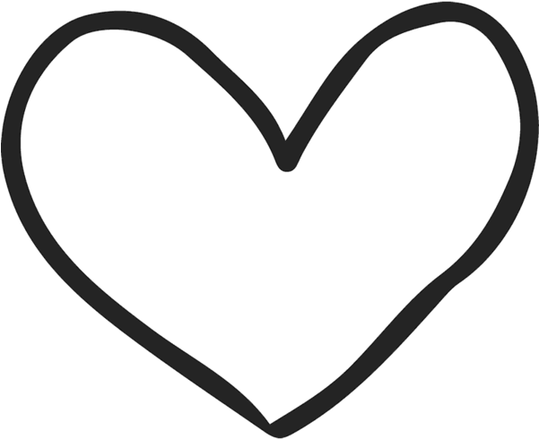 Drawn Hearts White Free Drawn Hearts White Png Library - Hand Drawn Heart Clipart (600x600), Png Download