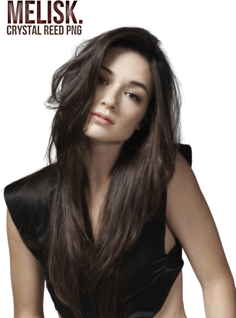 Crystal Reed - Crystal Reed Black And White (1024x1386), Png Download