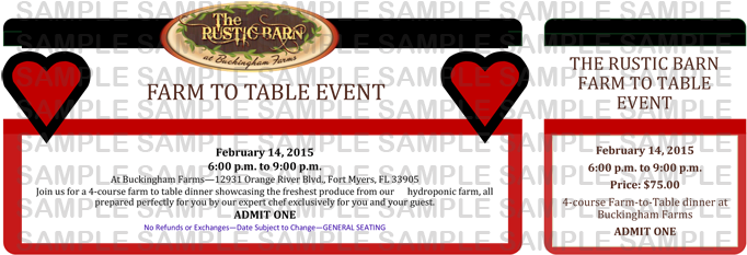 February Farm To Table - Heart (700x243), Png Download