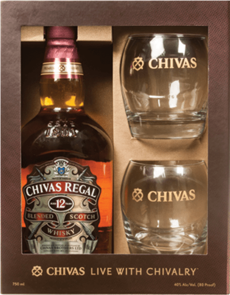 Zoom Image - Chivas Regal Scotch Whisky Glass (600x900), Png Download