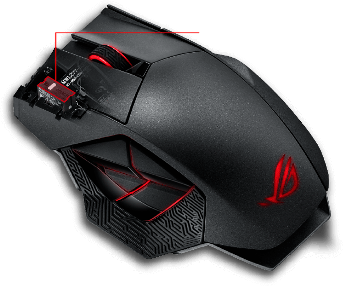 Customizable Switch Socket Design - Asus Rog Spatha Wireless Gaming Mouse (803x813), Png Download