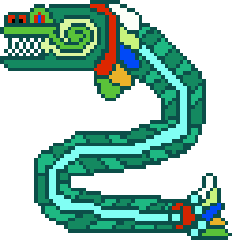 4 Nov - Quetzalcoatl Pixel Art (768x768), Png Download