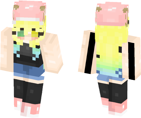 Female Minecraft Skins - Toy Block (584x497), Png Download