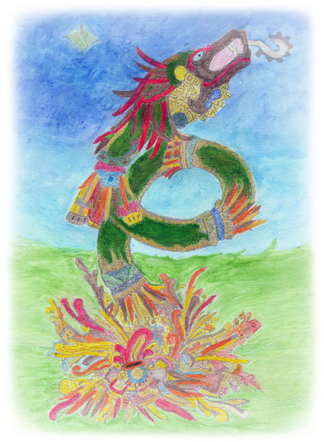 Aves - Historia De Quetzalcoatl (500x657), Png Download
