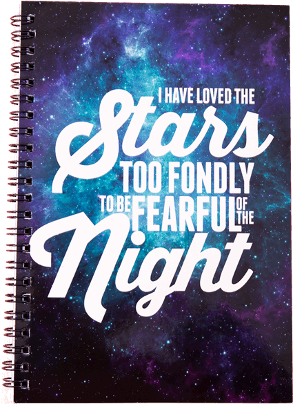 I Have Loved The Stars Too Fondly Spiral Bound A5 Notebook - Birthday (600x600), Png Download