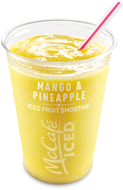 Mcdonald's Mango Pineapple And Starbuck's Chocolate - Smoothie (444x507), Png Download