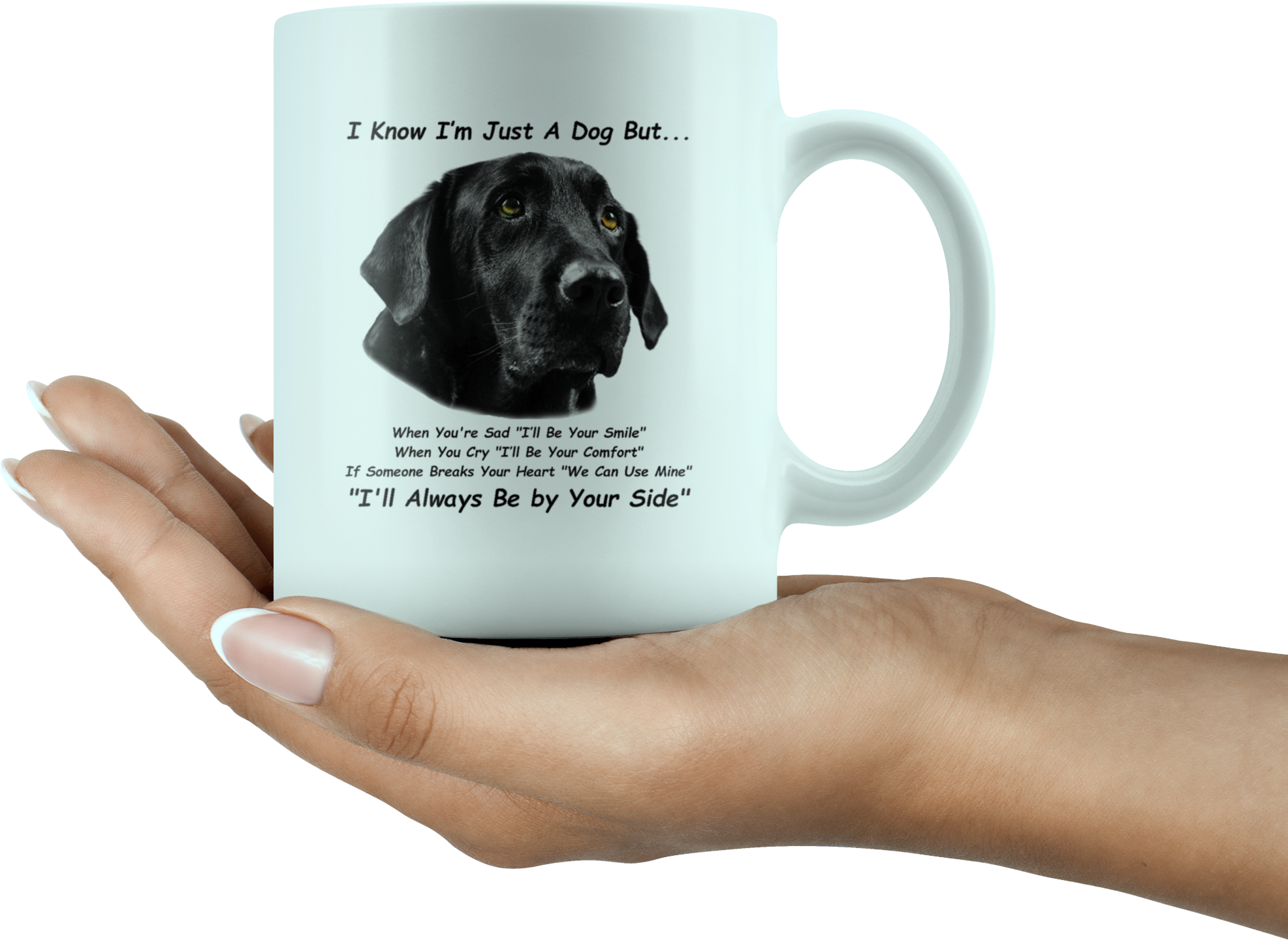 Black Labrador Retriever, Black Lab, White 11oz Mug - Mug (2000x2000), Png Download