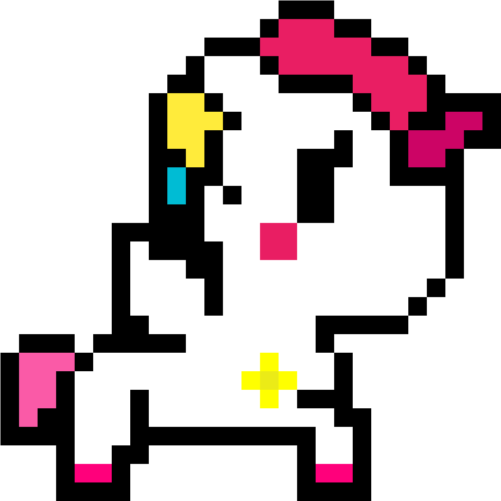 Kawaii Unicorn - Dibujos De Pixel Art De Unicornio (1184x1184), Png Download
