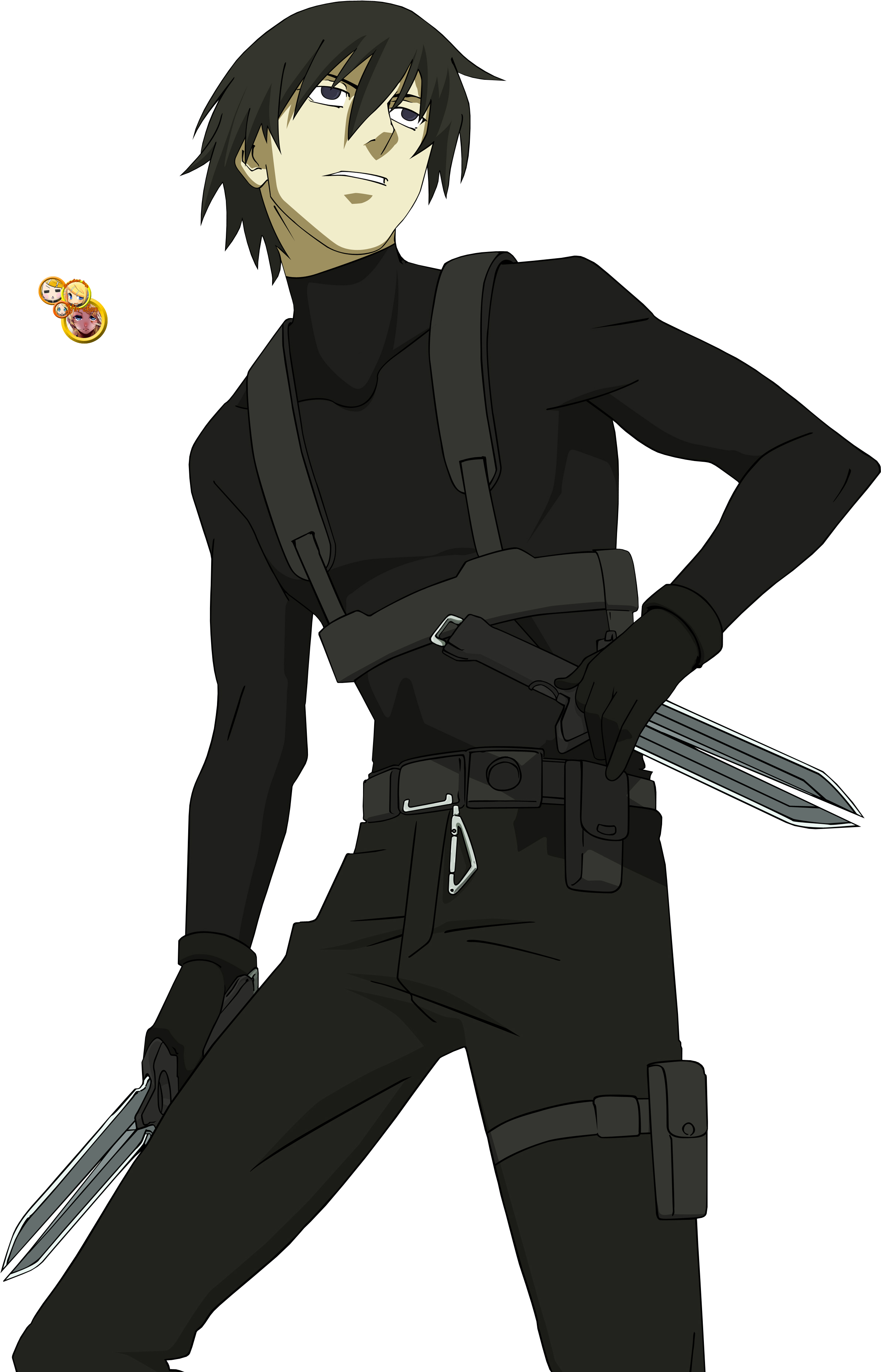 Darker Than Black - Black Rock Shooter Render (2640x3762), Png Download