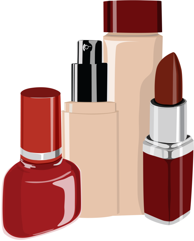 Embelleciendo Nuestros Vestidores Makeup Clipart, Spa - Cosmetic Items Vector Png (644x800), Png Download