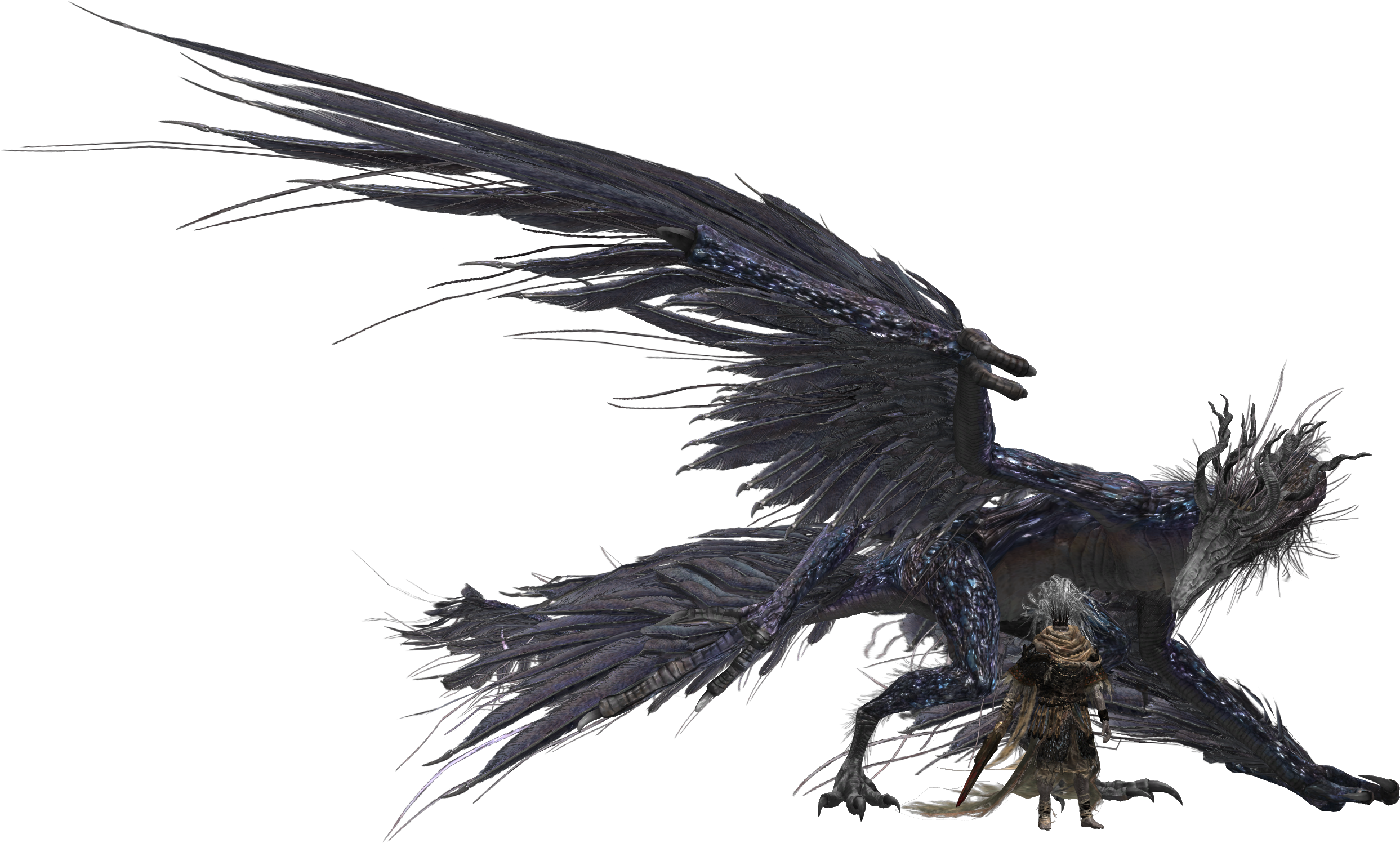 Dark Souls Clipart Wyvern - Nameless King Storm Drake (2952x1881), Png Download