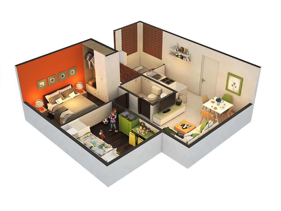Fraccionamiento - Floor Plan (933x700), Png Download
