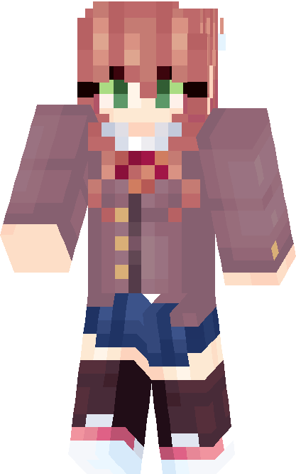 Manuel E Seus Amigos Yt - Doki Doki Skin Minecraft (417x666), Png Download