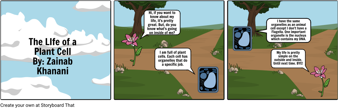 Life Of A Plant Cell - Plant Cell (1164x385), Png Download