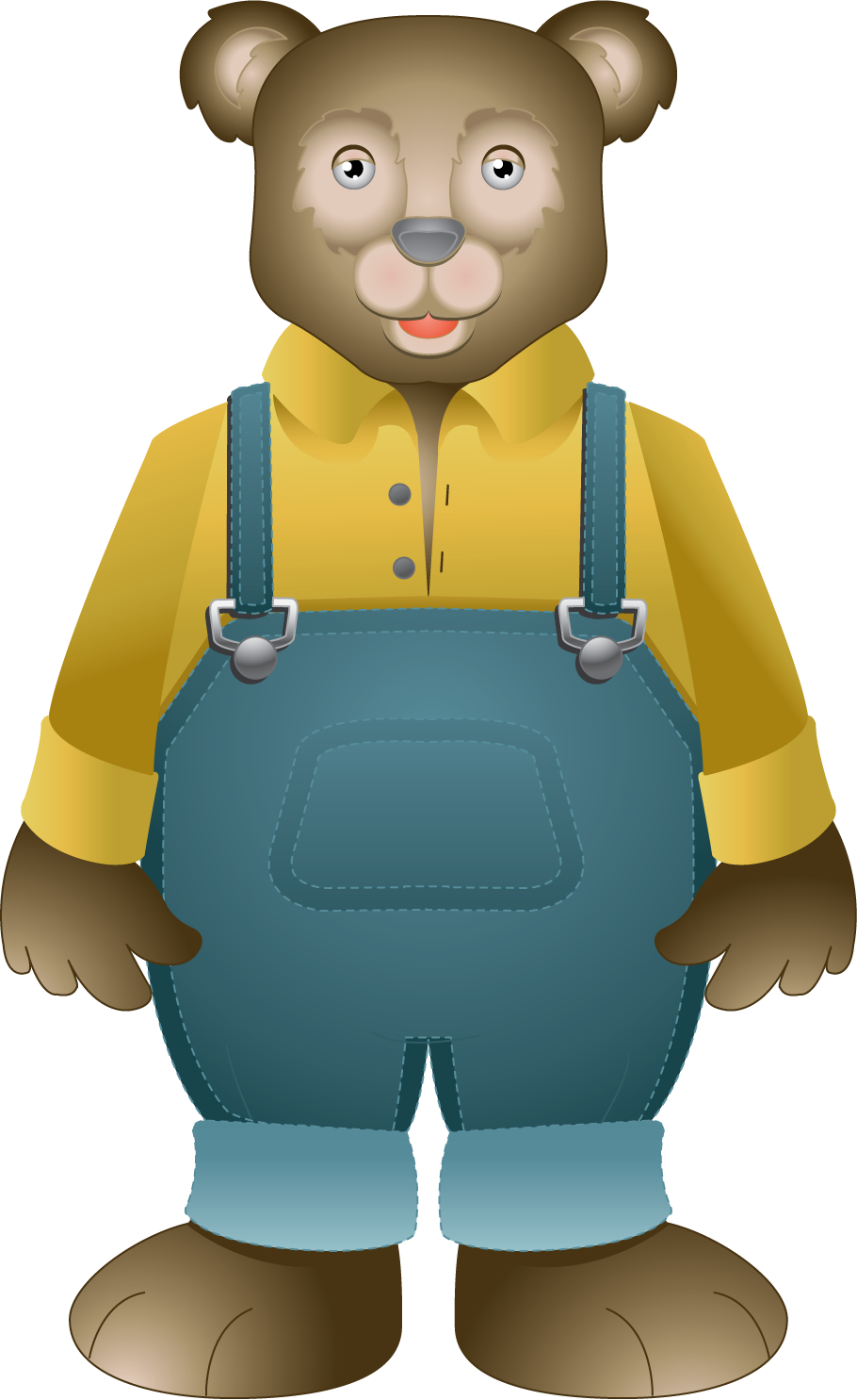 Papa - Goldilocks And The Three Bears Papa Bear (910x1485), Png Download