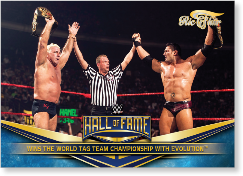 2018 Topps Wwe Heritage Ric Flair Wins The World Tag - Alundra Blayze Signed 8x10 Photo Bas Beckett Coa Wwe (1440x975), Png Download