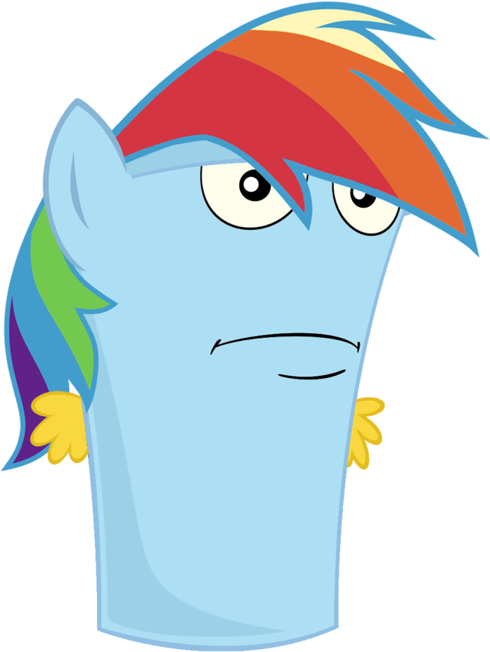 Meatwad Master Shake Rainbow Dash Blue Face Nose Clip - Mlp Aqua Teen Hunger Force (813x982), Png Download