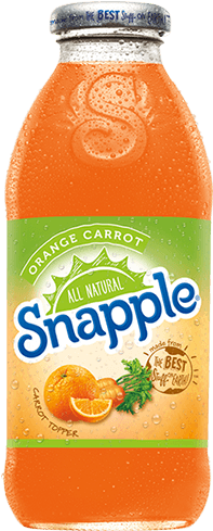Snapple Orange Carrot Juice Drink - Snapple Peach Mangosteen (250x500), Png Download