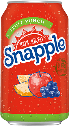 Snapple 100% Juiced Fruit Punch - Snapple Fruit Punch Label (250x500), Png Download