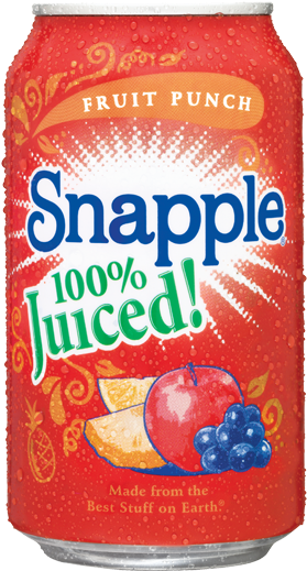 Snapple Fruit Drink - Snapple 100% Juiced Fruit Punch 11.5 Oz Pack Of 24 (364x574), Png Download