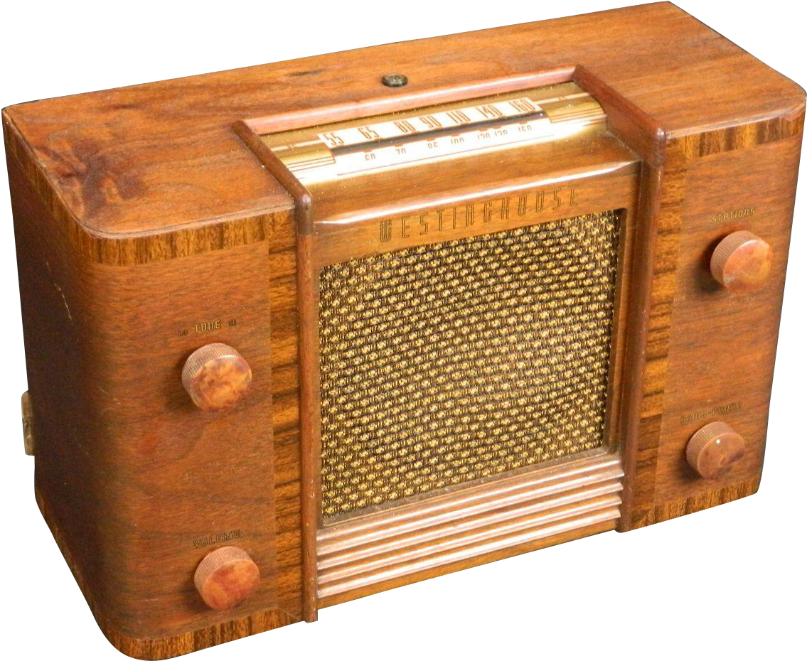1946 Westinghouse Am Radio Model H130 Www - Radio Broadcasting (1134x1134), Png Download