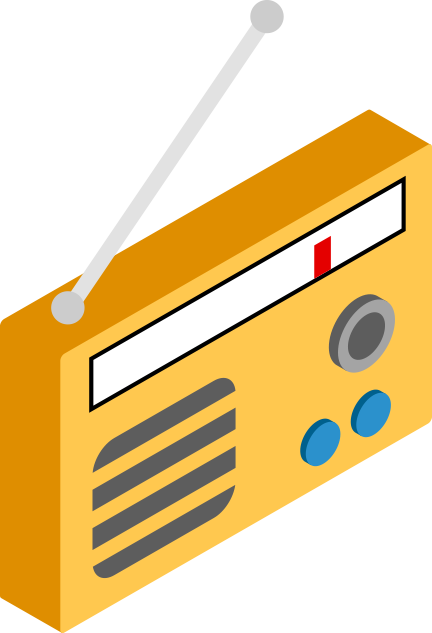 Radio Advertising - Isometric Radio Icon (432x633), Png Download