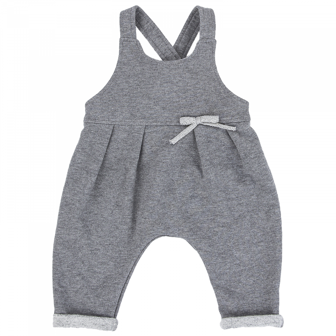 Smoky Grey Overalls In Cotton Fleece - One-piece Garment (1100x1100), Png Download